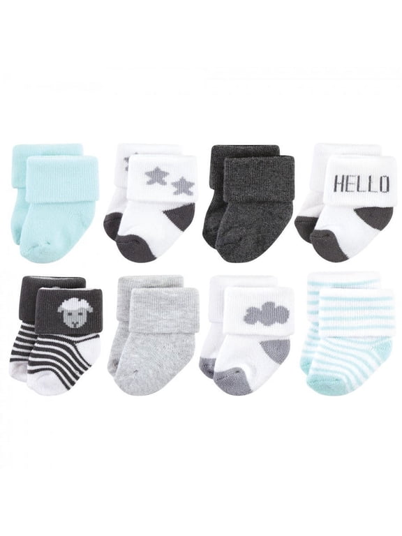 Unisex Baby Cotton Rich Newborn and Terry Socks, Sheep, 0-6 Months