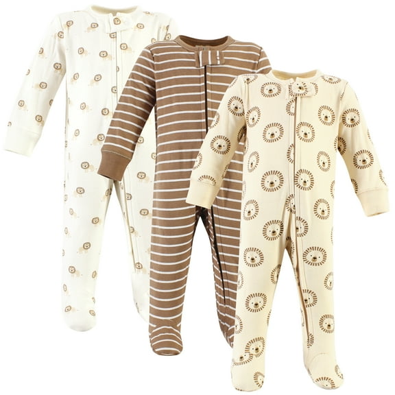 Hudson Baby Unisex Baby Cotton Sleep and Play, Brave Lion, Newborn