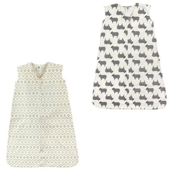 Hudson Baby Unisex Baby Cotton Sleeveless Wearable Sleeping Bag, Sack, Blanket, Aztec Sheep 2-Pack, 18-24 Months