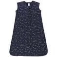 thumbnail image 1 of Hudson Baby Unisex Baby Cotton Sleeveless Wearable Sleeping Bag, Sack, Blanket, Navy Constellation, 18-24 Months, 1 of 2