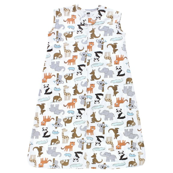Hudson Baby Unisex Baby Cotton Sleeveless Wearable Sleeping Bag, Sack, Blanket, Zoo Animals, 18-24 Months
