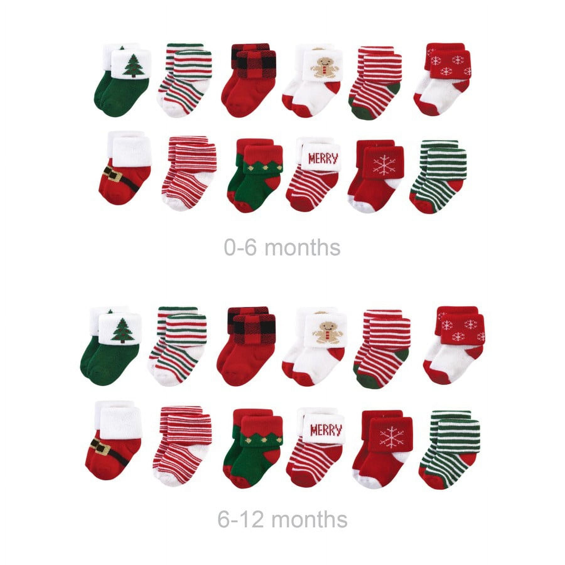 Hudson Baby Unisex Baby Grow with Me Cotton Terry Socks, 12