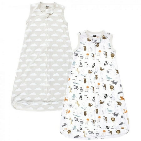 Hudson Baby Unisex Baby Interlock Cotton Sleeveless Sleeping Bag, Alphabet Animals, 12-18 Months