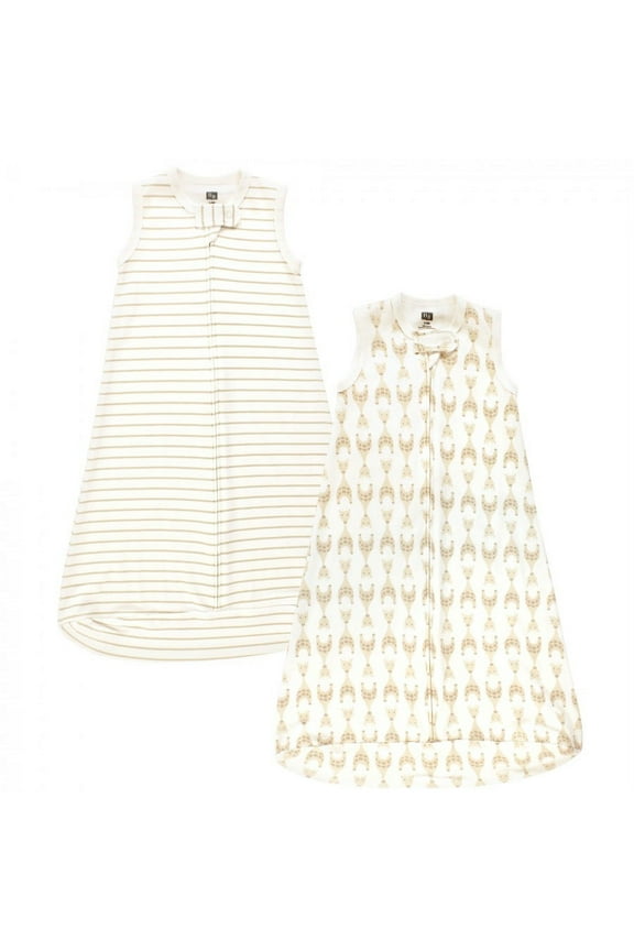 Unisex Baby Interlock Cotton Sleeveless Sleeping Bag, Neutral Giraffe, 0-3 Months