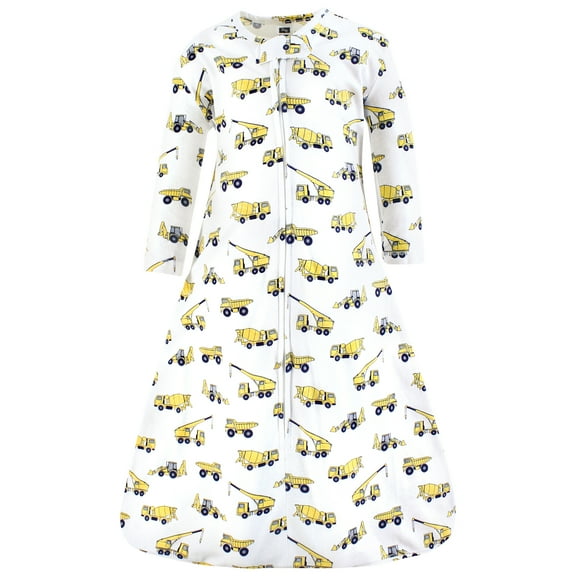 Hudson Baby Unisex Baby Long Sleeve Cotton Jersey Sleeping Bag, Construction, 0-6 Months