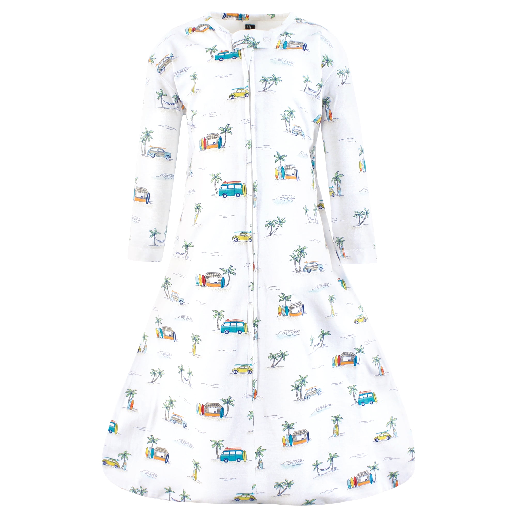 Hudson Baby Unisex Baby Long Sleeve Cotton Jersey Sleeping Bag, Surfer Dude, 6-12 Months
