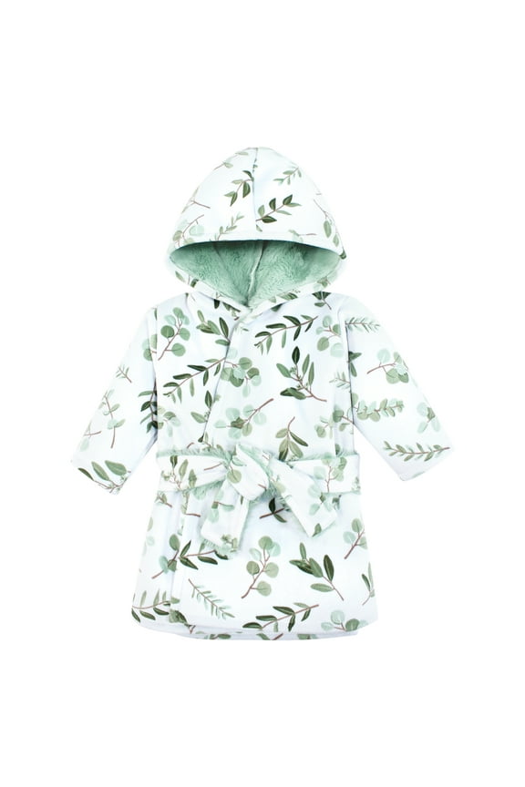 Unisex Baby Mink with Faux Fur Lining Pool and Beach Robe Cover-ups, Eucalyptus, 12-18 Months