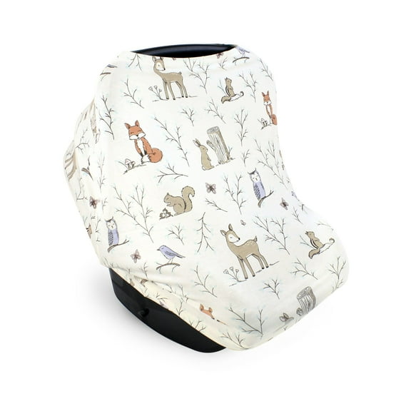 Hudson Baby Unisex Baby Multi-use Car Seat Canopy, Enchanted Forest, One Size