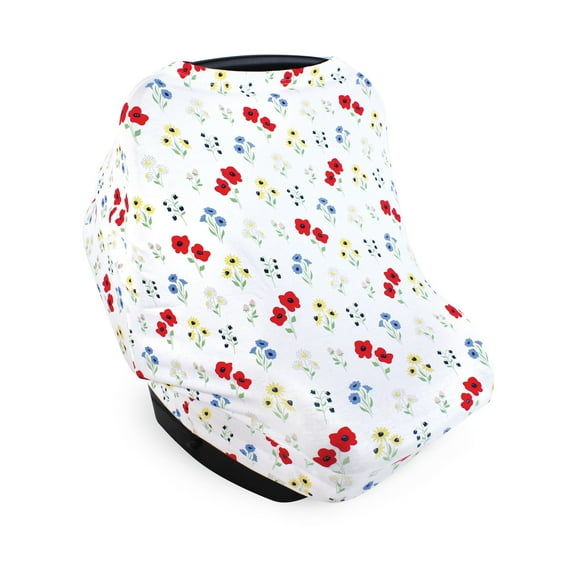 Hudson Baby Unisex Baby Multi-use Car Seat Canopy, Wildflower, One Size