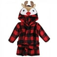 thumbnail image 1 of Hudson Baby Unisex Baby Plush Animal Face Bathrobe, Rudolph, 0-9M, 1 of 2