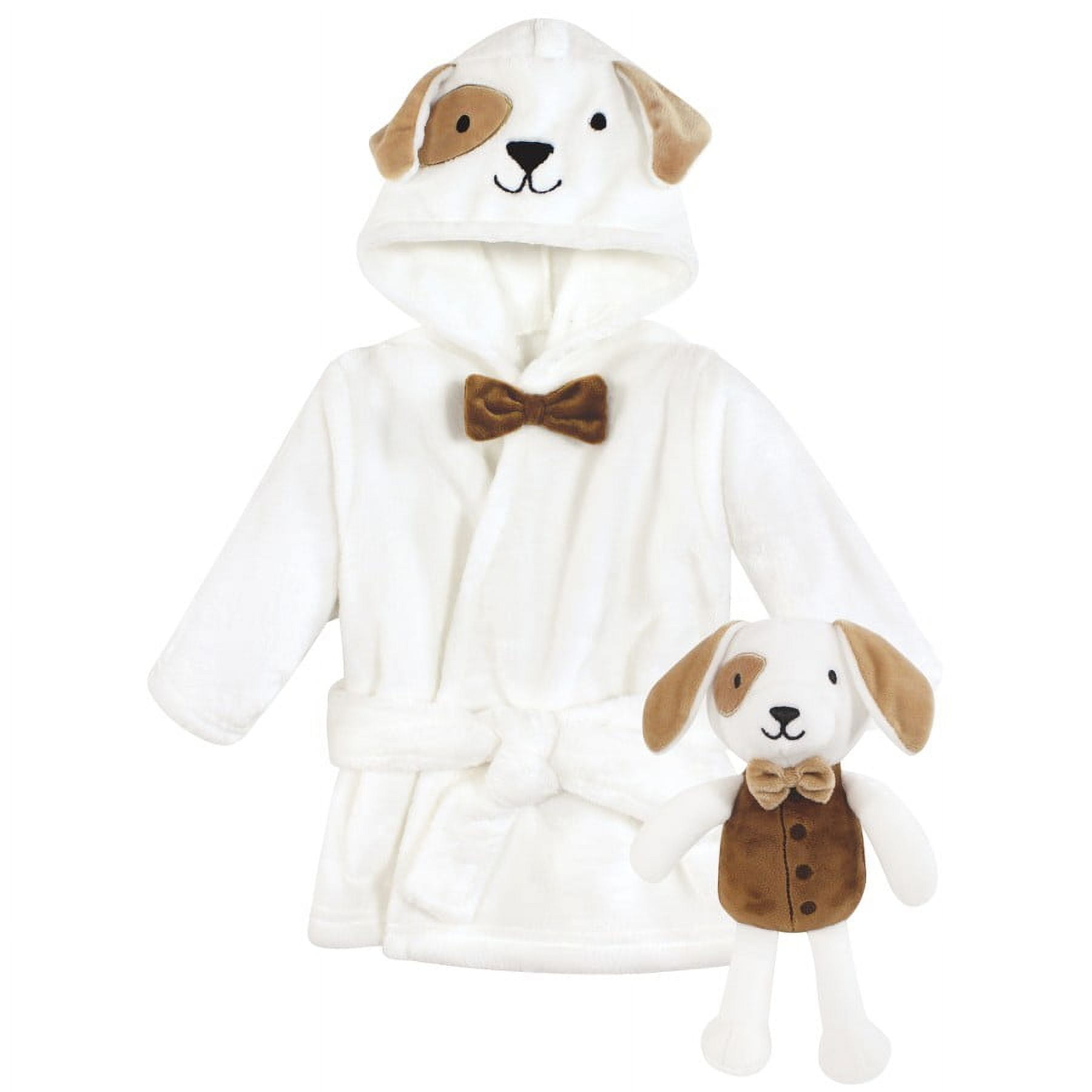 超激安 Toy and Bathrobe Plush Baby Unisex Baby Hudson Set, One Dog, ベビーケア・バス
