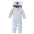 thumbnail image 1 of Hudson Baby Unisex Baby Plush Jumpsuits, Koala, 9-12 Months, 1 of 2