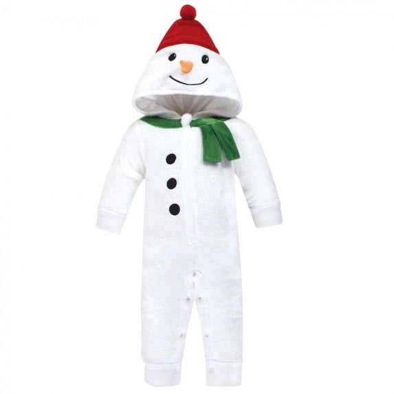 Hudson Baby Unisex Baby Plush Jumpsuits, Snowman, 18-24 Months