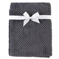 thumbnail image 1 of Hudson Baby Unisex Baby Plush Waffle Blanket, Charcoal, One Size, 1 of 2