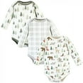 thumbnail image 1 of Hudson Baby Unisex Baby Quilted Long Sleeve Cotton Bodysuits, Forest Animals, 18-24 Months, 1 of 5