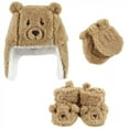 thumbnail image 1 of Hudson Baby Unisex Baby Trapper Hat, Mitten and Bootie Set, Tan Bear, 18-24 Months, 1 of 7