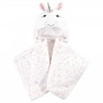 thumbnail image 1 of Hudson Baby Unisex Baby and Toddler Hooded Animal Face Plush Blanket, White Unicorn, One Size, 1 of 3