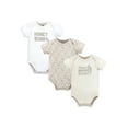 thumbnail image 1 of Hudson Baby Unisex Bodysuit 3pk, Neutral Honey Bunny, 6-9 Months, 1 of 5
