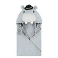 thumbnail image 1 of Hudson Baby Unisex Cotton Animal Face Hooded Towel, Hippo, One Size, 1 of 2