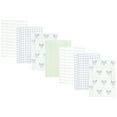 thumbnail image 1 of Hudson Baby Unisex Cotton Flannel Burp Cloths 7pk, Leafy Elephant, One Size, 1 of 5