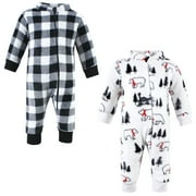 Hudson Baby Unisex Plush Jumpsuits, Winter Bear, 0-3 Months