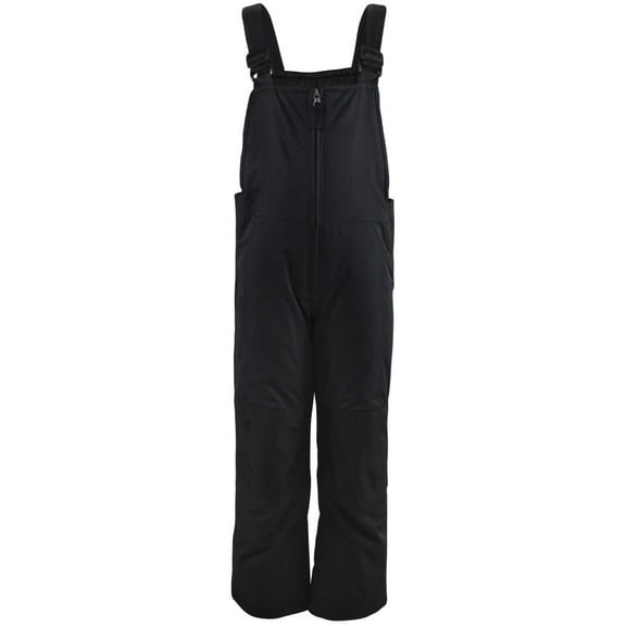 Hudson Baby Unisex Snow Bib Overalls, Black, Large