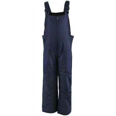 Hudson Baby Unisex Snow Bib Overalls, Solid Navy, 12-18 Months
