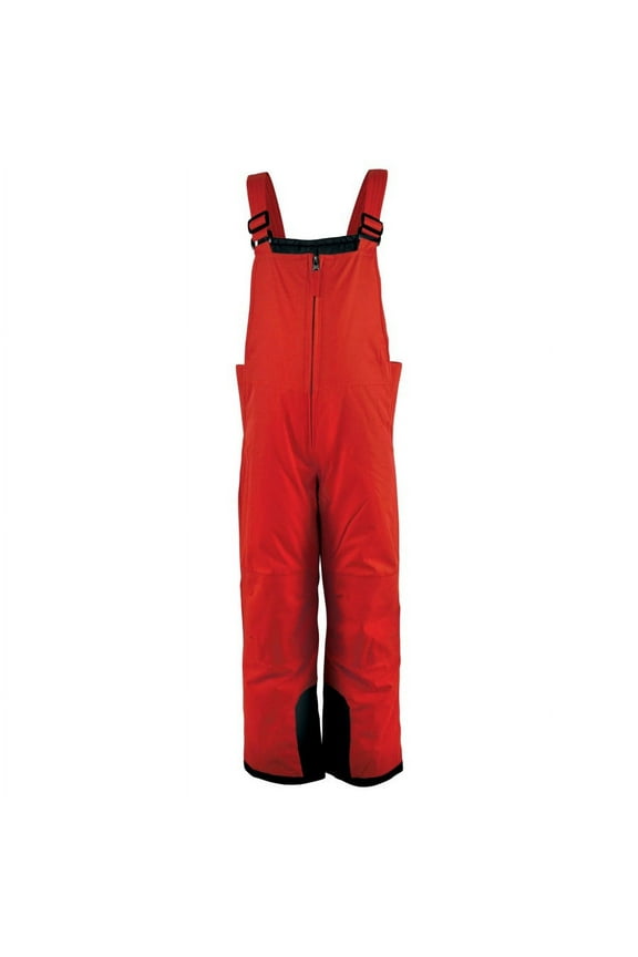 Unisex Snow Bib Overalls, Solid Red, 3 Toddler