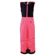Unisex Snow Bib Overalls with Fleece Top, Fuchsia, 5 Toddler