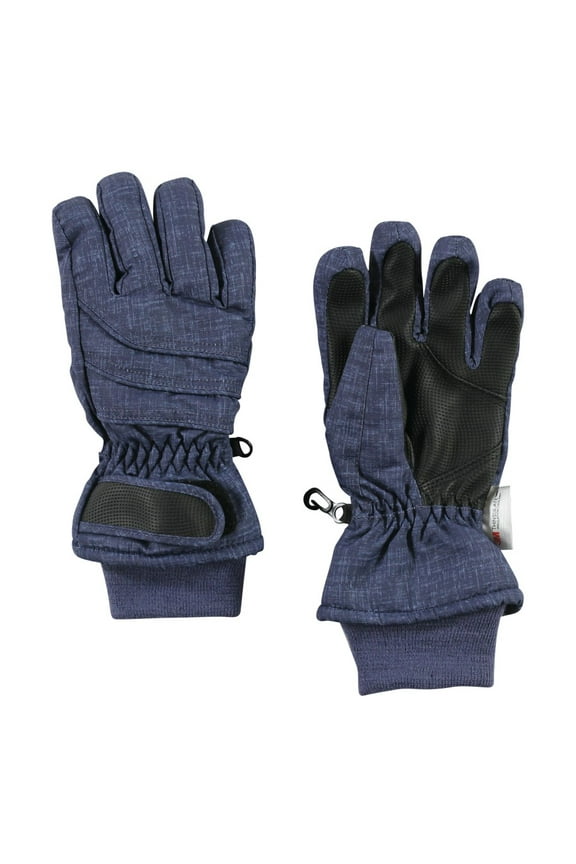 Unisex Snow Gloves, Heather Navy, 3-4 Years