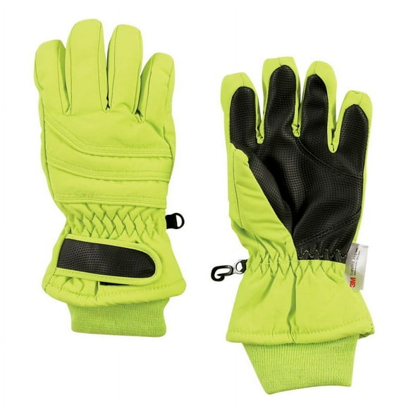Hudson Baby Unisex Snow Gloves, Lime, 12-15 Years