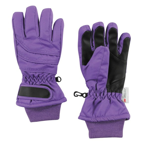 Hudson Baby Unisex Snow Gloves, Purple, 5-6 Years