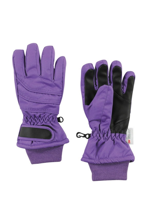 Unisex Snow Gloves, Purple, 5-6 Years