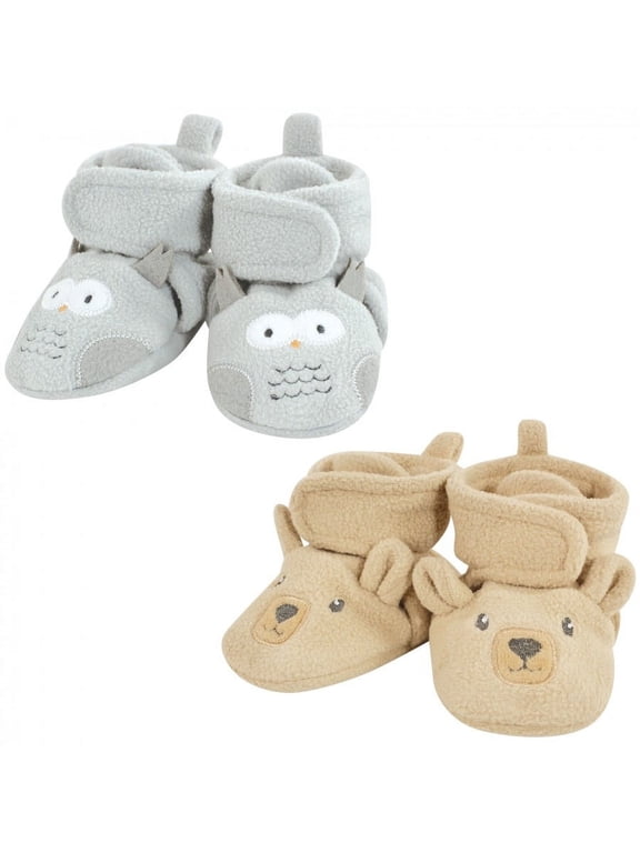 Unisex Soft Comfortable Fleece Polyester Booties Socks, (2-Pack)