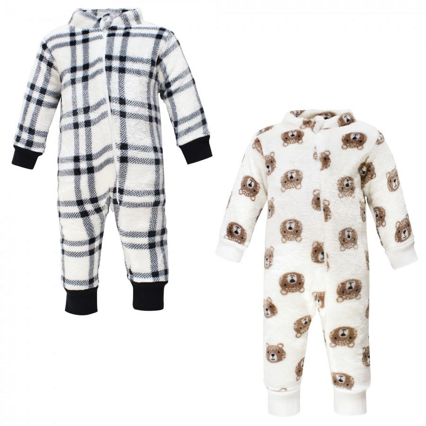 Hudson Baby Unisex Toddler Plush Jumpsuits, Bear, 5T