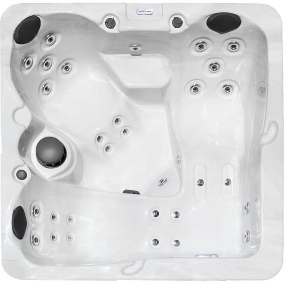 Hudson Bay HB31 3-Person Hot Tub with 31 Therapy Jets and Digital Controls Sterling Acrylic Interior and Mocha Exterior Cabinet - Ideal for Backyard Relaxation and Hydrotherapy