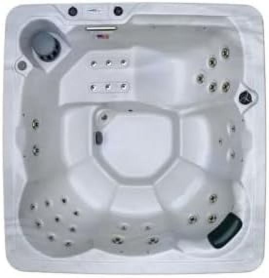 Hudson Bay HB34 6-Person Hot Tub with 34 Therapy Jets and Digital Controls – Sterling Acrylic Interior and Mocha Exterior Cabinet - Ideal for Backyard Relaxation and Hydrotherapy