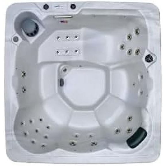 Hudson Bay HB34 6-Person Hot Tub with 34 Therapy Jets and Digital Controls Sterling Acrylic Interior and Mocha Exterior Cabinet - Ideal for Backyard Relaxation and Hydrotherapy