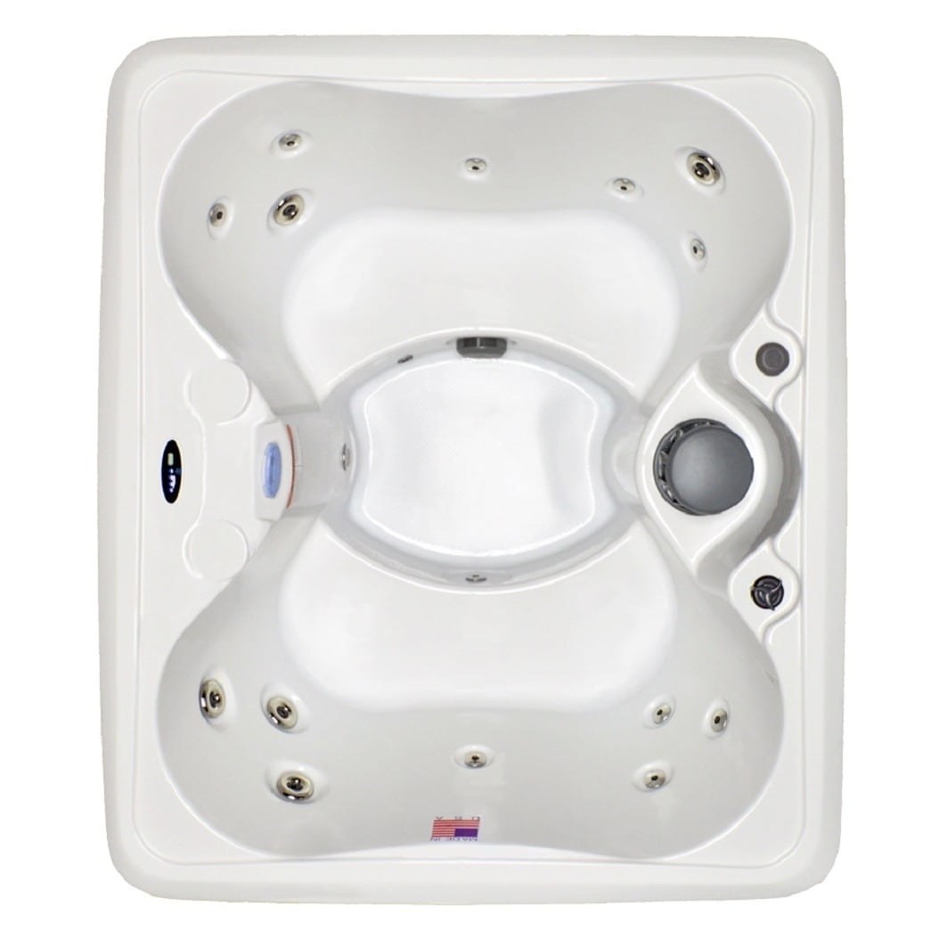 Hudson Bay White Acrylic 5-Person 14-Jet Spa with Stainless Jets