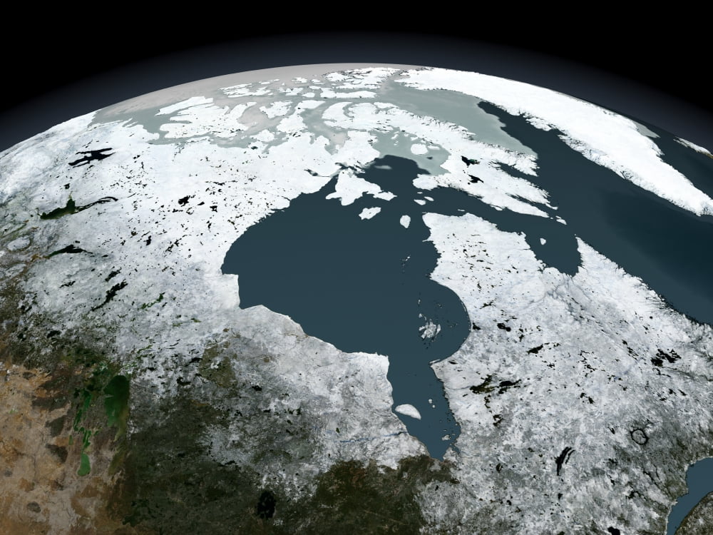Hudson Bay sea ice on November 14 2005 Canvas Art - Stocktrek Images (32 x 24)