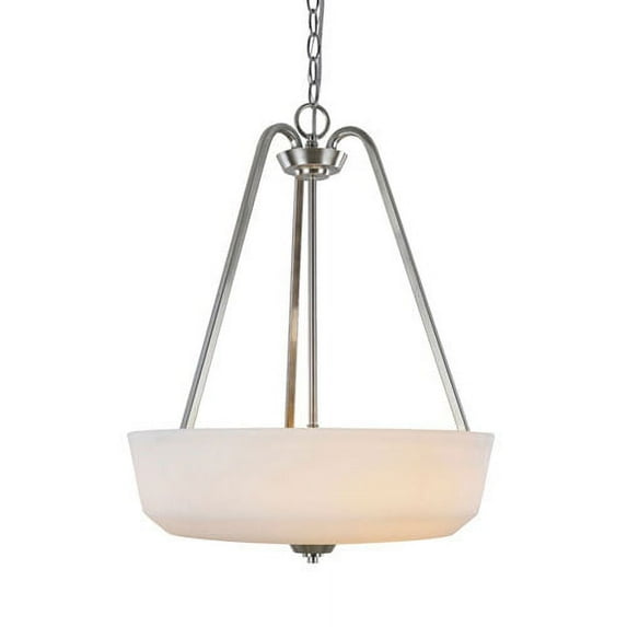 Hudson Brushed Nickel Three-Light Pendant