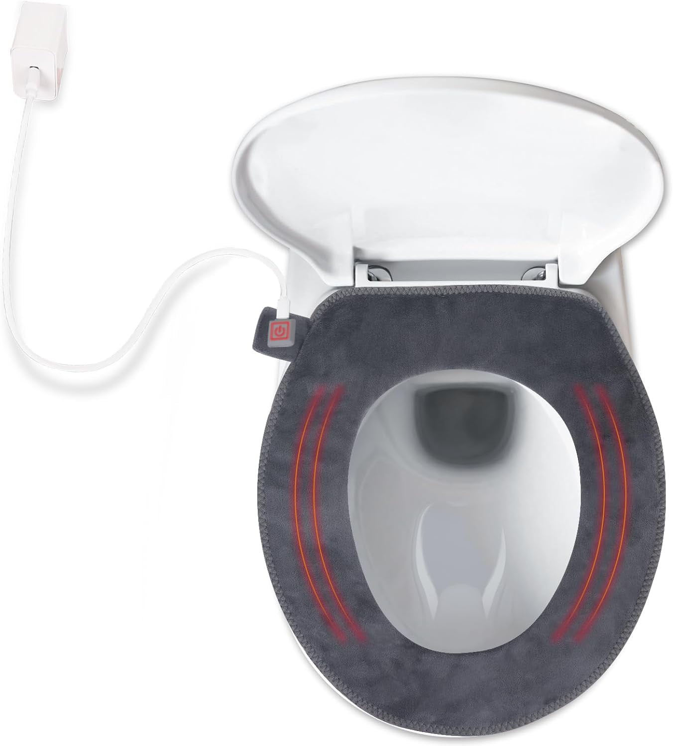 Hudson Comfort Heated Toilet Seat Cover USB Powered Toilet Seat