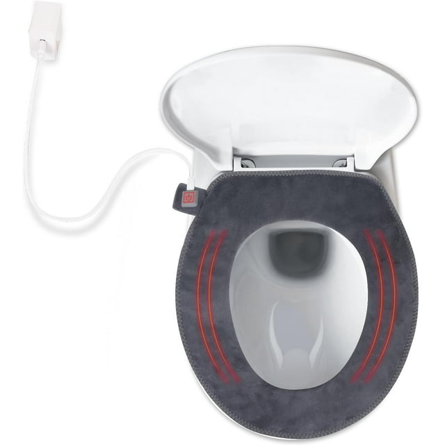 Hudson Comfort Heated Toilet Seat Cover USB Powered Toilet Seat