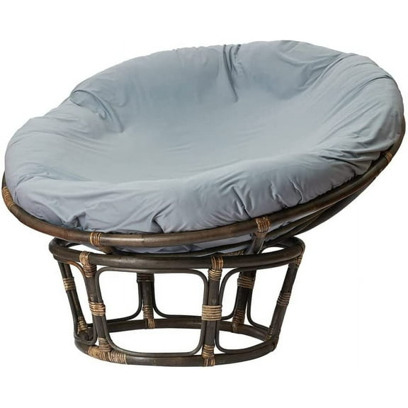 Hudson Comfort Water Resistant Papasan Cushion Cover - Soft Microfiber Zippered Papasan Slipcover - Wrinkle Free and Machine Washable - Outdoor and Indoor Use (55 Inch, Gray)