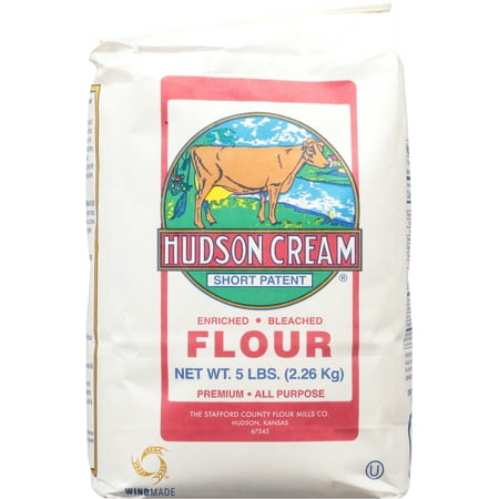 Hudson Cream Short Patent Enriched Bleached Flour, All Purpose Flour, 5 lb Bag