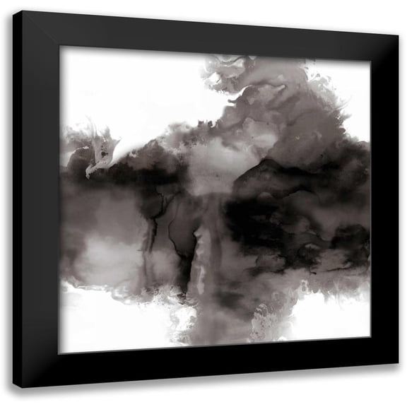 Hudson, Daniela 12x12 Black Modern Framed Museum Art Print Titled - Derive Noir I