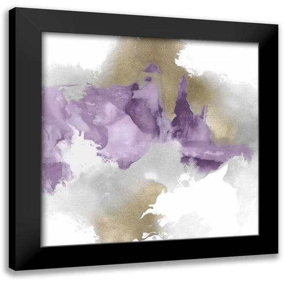 Hudson, Daniela 12x12 Black Modern Framed Museum Art Print Titled - Derive in Amethyst II