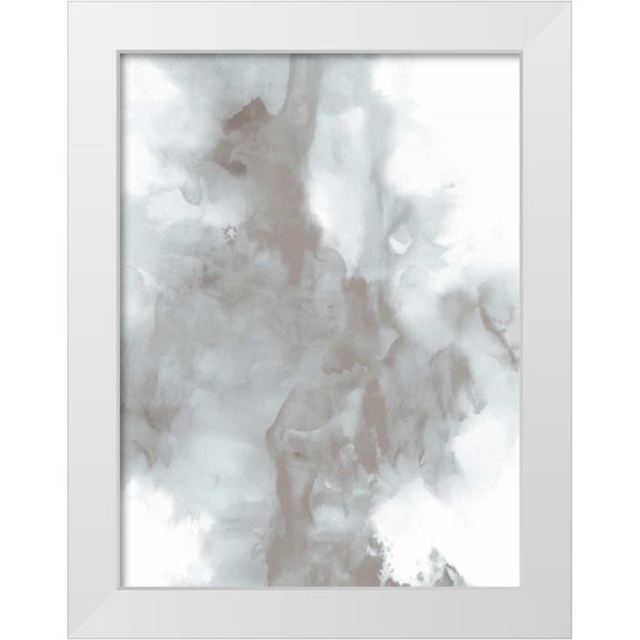 Hudson, Daniela 12x14 White Modern Wood Framed Museum Art Print Titled - Derive in Grey III