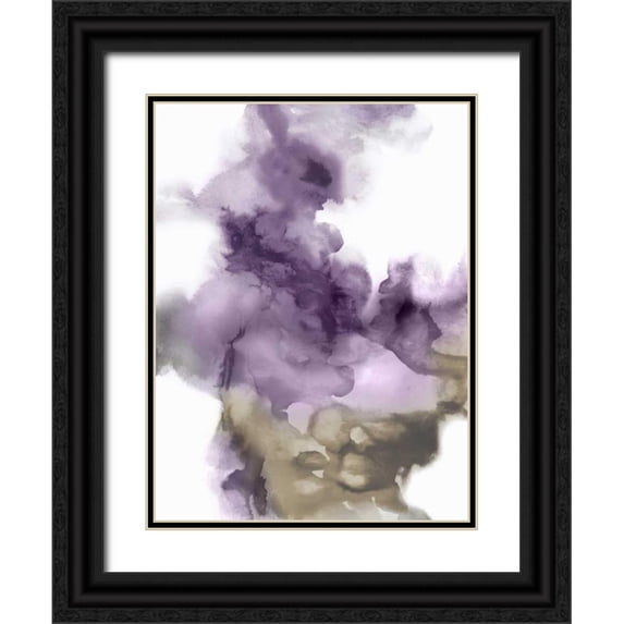 Hudson, Daniela 19x24 Black Ornate Wood Framed with Double Matting Museum Art Print Titled - Derive in Amethyst I