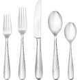 thumbnail image 1 of Hudson Essentials 40-Piece Hammered 18/10 Stainless Steel Flatware Set, Service for 8 - Bergamo, 1 of 4